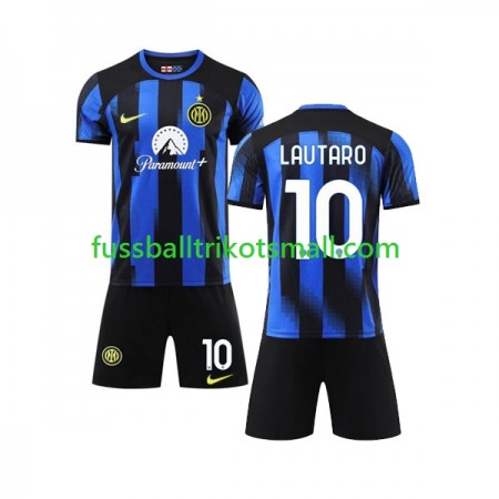 Fußballtrikots Inter Mailand Lautaro Martinez 10 Kinder 2023-2024 Kurzarm Heimtrikotsatz kaufen